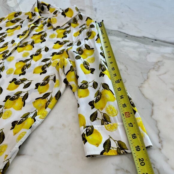 L’AGENCE LEMON PRINT SILK TOP SIZE XL NWOTS! - Picture 14 of 17